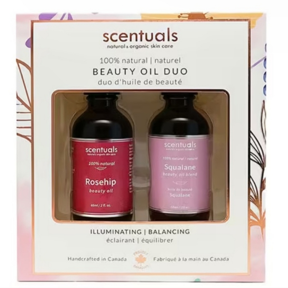 🆕️SCENTUALS Illuminating/Balancing Beauty Oil Duo Rosehip & Squalane